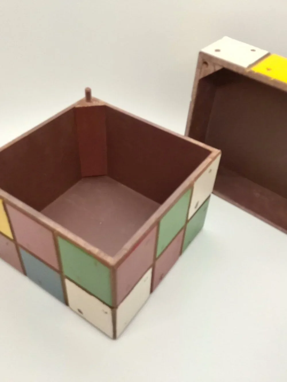 Wooden Rubik's Cube Storage/Display Shelf Box Container